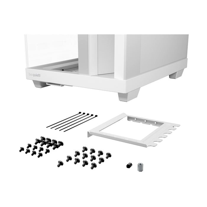 Be Quiet! Light Base 500 LX ARGB Gaming Case w/ Glass Front & Side, ATX, 4x ARGB Fans & ARGB Hub, USB-C 10Gbps, Asus BTF Compatible, White-Cases-Gigante Computers