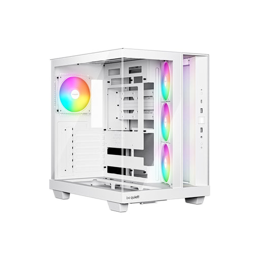 Be Quiet! Light Base 500 LX ARGB Gaming Case w/ Glass Front & Side, ATX, 4x ARGB Fans & ARGB Hub, USB-C 10Gbps, Asus BTF Compatible, White-Cases-Gigante Computers