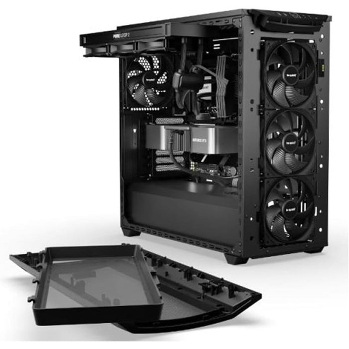 Be Quiet! Shadow Base 800 DX RGB Gaming Case w/ Glass Window, E-ATX, ARGB Front Strips & Controller, Mesh Airflow, Pure Wings 3 Fans, USB-C, Black-Cases-Gigante Computers