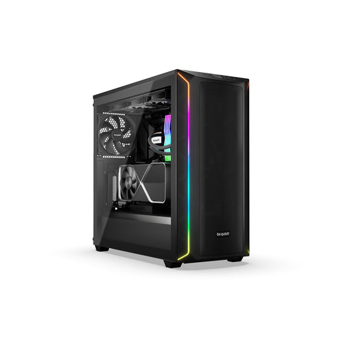Be Quiet! Shadow Base 800 DX RGB Gaming Case w/ Glass Window, E-ATX, ARGB Front Strips & Controller, Mesh Airflow, Pure Wings 3 Fans, USB-C, Black-Cases-Gigante Computers