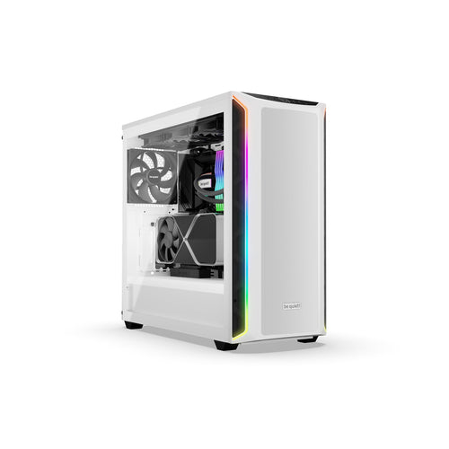 Be Quiet! Shadow Base 800 DX RGB Gaming Case w/ Glass Window, E-ATX, ARGB Strips, Mesh Airflow, Pure Wings 3 Fans, USB-C, White-Cases-Gigante Computers