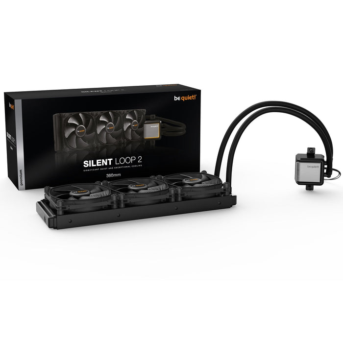Be Quiet! Silent Loop 2 360mm ARGB Liquid CPU Cooler, Dampened & Adjustable Pump, 3 x 12cm Silent Wings 3 PWM Fans-Cooling-Gigante Computers