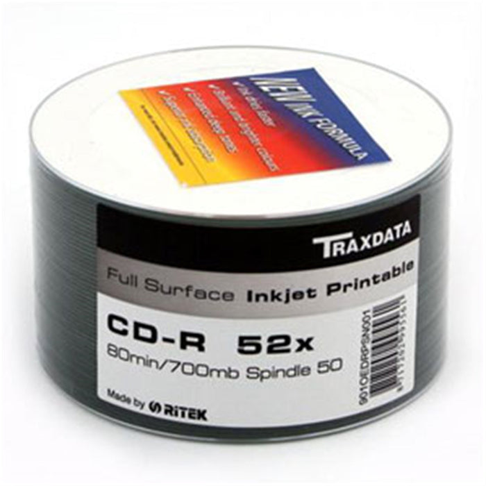 CD-R 52X 600PK (12 x 50) FULL FACE PRINT-Recordable Media-Gigante Computers