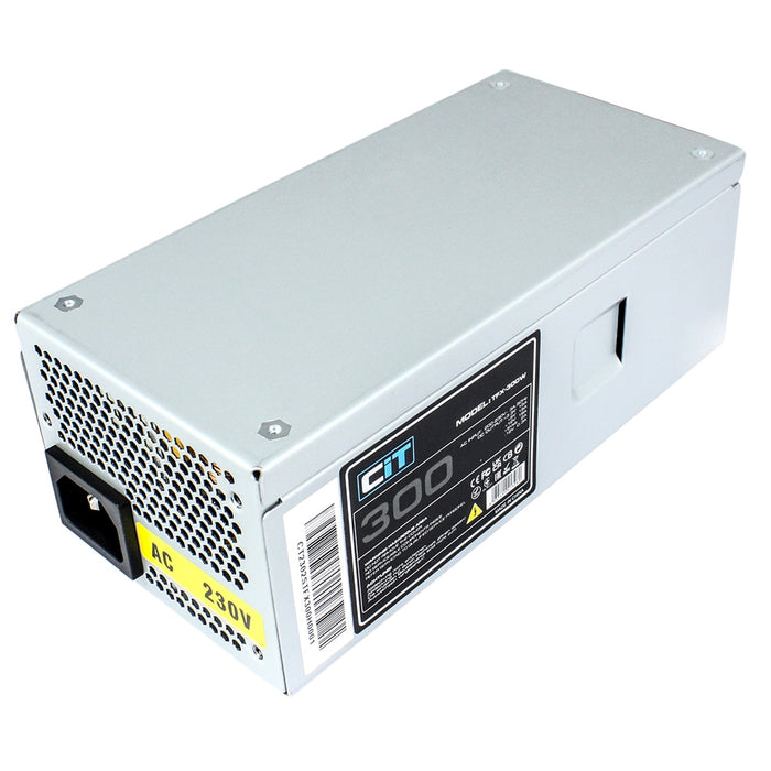 CIT 300W TFX-300W Silver Coating Power Supply, Low Noise 8cm Fan with intelligent fan speed control, Support standard TFX form factor-Power Supplies-Gigante Computers