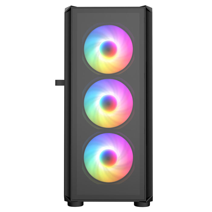 CRONUS Achos V2 Case, Gaming, Black, Mid Tower, 1 x USB 3.0 / 2 x USB 2.0, Tempered Glass Side & Front Window Panels, Addressable RGB LED Fans, ATX, Micro ATX, Mini-ITX-Cases-Gigante Computers