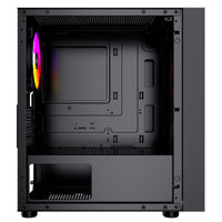 CRONUS Theia Airflow Case, Gaming, Black, Micro Tower, 1 x USB 3.0 / 2 x USB 2.0, Tempered Glass Side Window Panel, Mesh Front Panel for Optimized Airflow, Addressable RGB LED Fans, Micro ATX, Mini-ITX-Cases-Gigante Computers