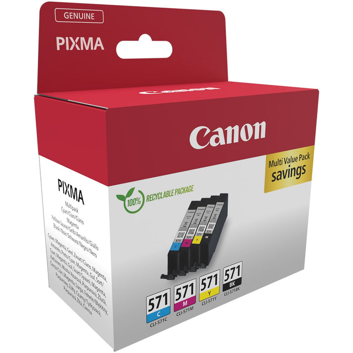 Canon CLI-571Ink cartridge multipack Black Cyan Magenta Yellow-Ink Cartridges-Gigante Computers