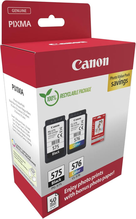 Canon PG-575/CL-576 Multi Pack with Photo Paper-Ink Cartridges-Gigante Computers