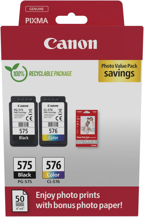 Canon PG-575/CL-576 Multi Pack with Photo Paper-Ink Cartridges-Gigante Computers