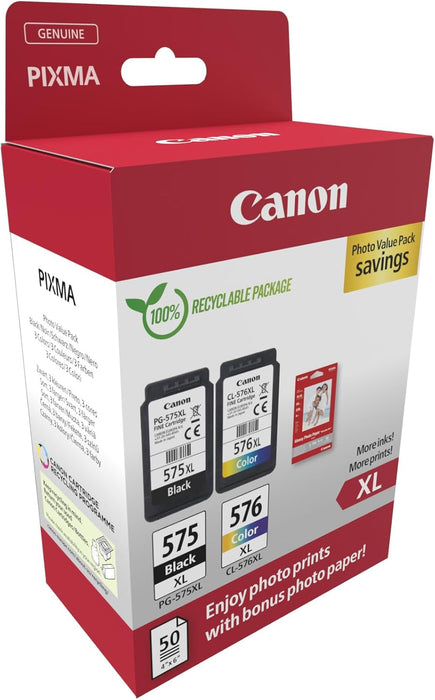 Canon PG-575XL/CL-576XL Multi Pack with Photo Paper-Ink Cartridges-Gigante Computers