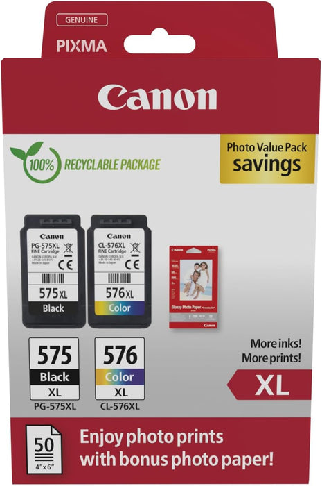 Canon PG-575XL/CL-576XL Multi Pack with Photo Paper-Ink Cartridges-Gigante Computers