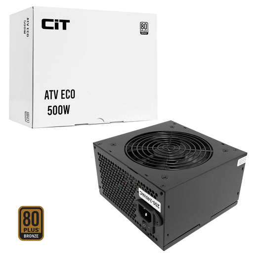 CiT 500w ATV Eco Bronze 500W 230V 12cm Fan APFC-Power Supplies-Gigante Computers