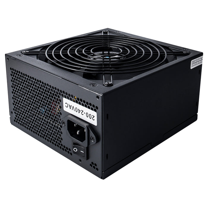 CiT 600W ATX Power Supply, 80+ Efficiency, 120mm Silent Fan, Active PFC, PCIe, SATA & Molex Connectors, Black PSU for Gaming & Desktop PC-Power Supplies-Gigante Computers