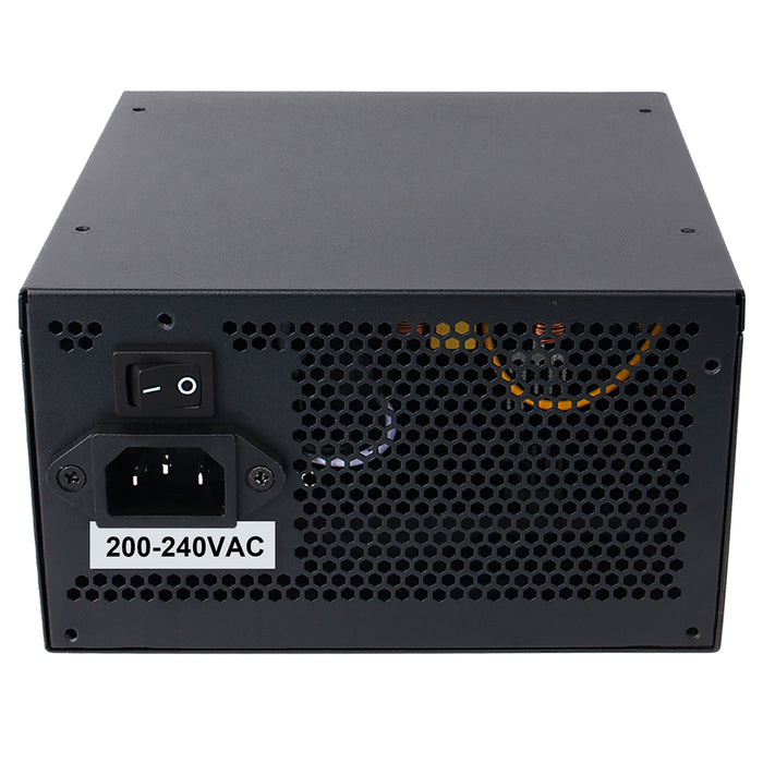 CiT 600W ATX Power Supply, 80+ Efficiency, 120mm Silent Fan, Active PFC, PCIe, SATA & Molex Connectors, Black PSU for Gaming & Desktop PC-Power Supplies-Gigante Computers