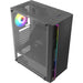 CiT Galaxy Gaming Case w/ Glass Side, ATX, LED Front Strip, Rear RGB Fan, LED Button - 13 Modes, Black-Cases-Gigante Computers