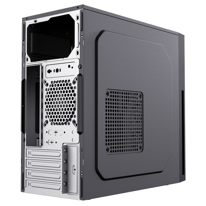 CiT Mentor Micro-ATX Office PC Case With USB Type C and 80mm Rear Black Fan Included-Cases-Gigante Computers