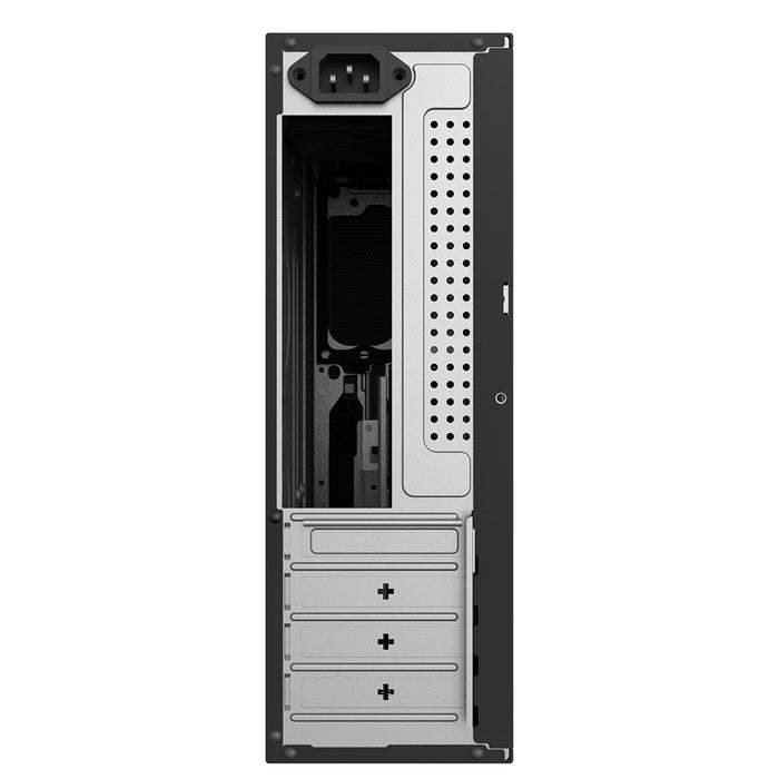 CiT S014B Micro ATX 2 x USB 2.0 / 1 x USB 3.0 Slimline Black Case with 300W PSU-Cases-Gigante Computers