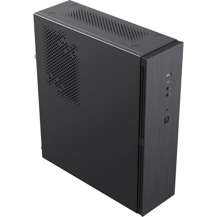 CiT S8i SFF Micro-ATX PC Case - 8.3L Compact Desktop Chassis, Brushed Front, 1 x 80mm Fan, 2 x USB 3.0, TFX PSU Support, Black-Cases-Gigante Computers
