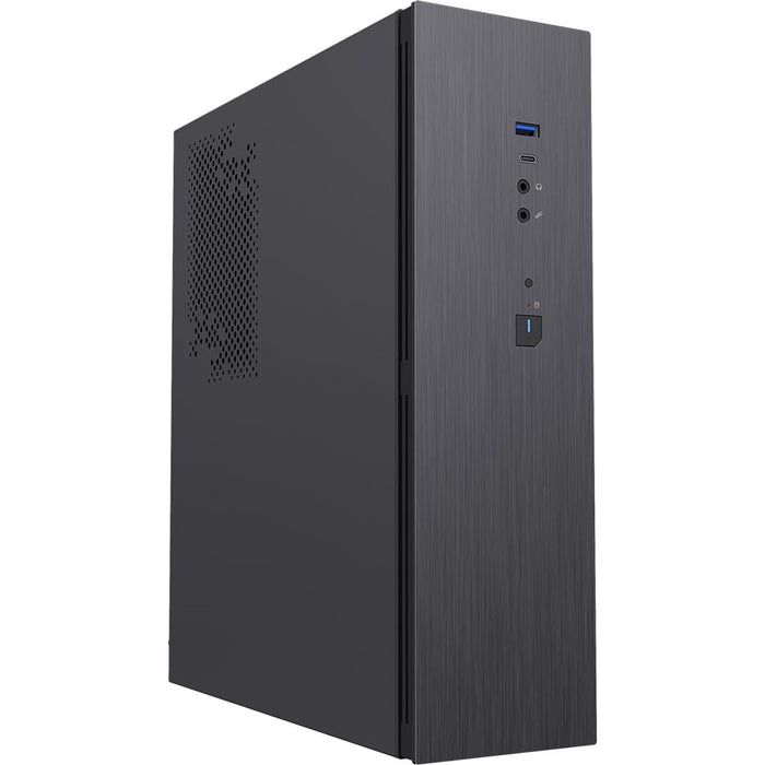 CiT S8i SFF Micro-ATX PC Case - 8.3L Compact Desktop Chassis, Brushed Front, 1 x 80mm Fan, 2 x USB 3.0, TFX PSU Support, Black-Cases-Gigante Computers