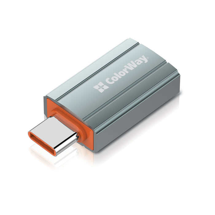ColorWay Grey Adapter USB-A To Type-C — Gigante Computers