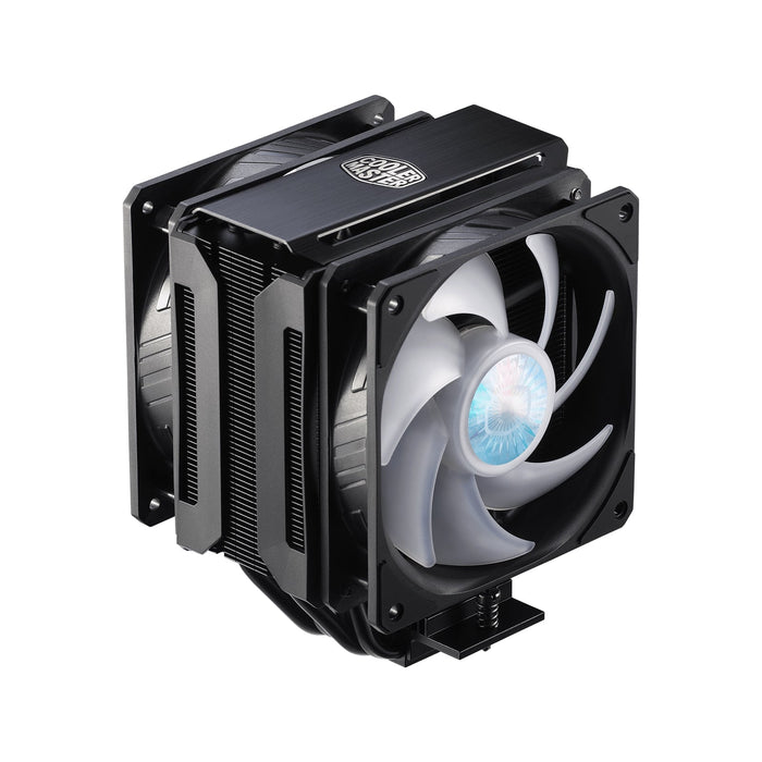 Cooler Master MasterAir MA612 Stealth Universal Socket 120mm PWM 1800RPM Addressable RGB LED Fan CPU Cooler with Wired Addressable RGB Controller-CPU Fans & Paste-Gigante Computers
