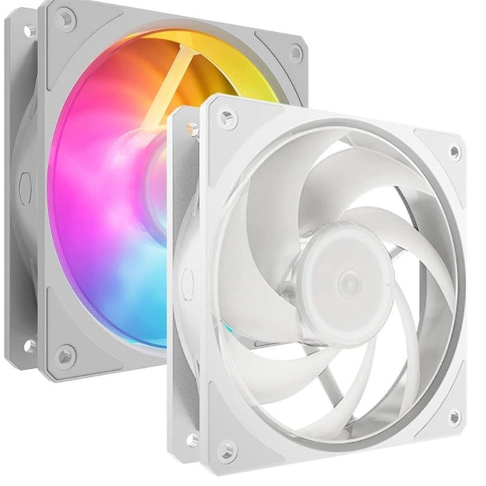 Cooler Master Mobius 120P ARGB White High Performance Interconnecting Ring Blade Fan, PWM 2400rpm, Loop Dynamic Bearing, ARGB Customizable LEDs for PC Case, Liquid and Air Cooler-Fans-Gigante Computers