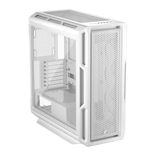Corsair 5000T Gaming Case w/ Glass Side, E-ATX, No Fans, USB-C, Asus BTF Compatible, White-Cases-Gigante Computers