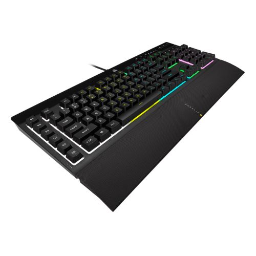 Corsair K55 RGB PRO Membrane Gaming Keyboard, USB, 5-Zone RGB, 12-Key Rollover, Anti-Ghosting, 6 Macros, IP42-Keyboards-Gigante Computers