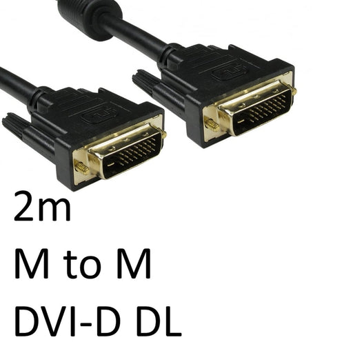 DVI-D Dual Link (M) to DVI-D Dual Link (M) 2m Black OEM Display Cable-Monitor Cables-Gigante Computers