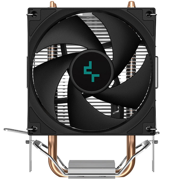 DeepCool AG200 Fan CPU Cooler, Universal Socket, Efficient 92mm PWM Cooling Black Fan, 3050RPM, 2 Heat Pipes, 100W Heat Dissipation Power, Unique Matrix Fin Design, Intel LGA 1700 Bracket Included