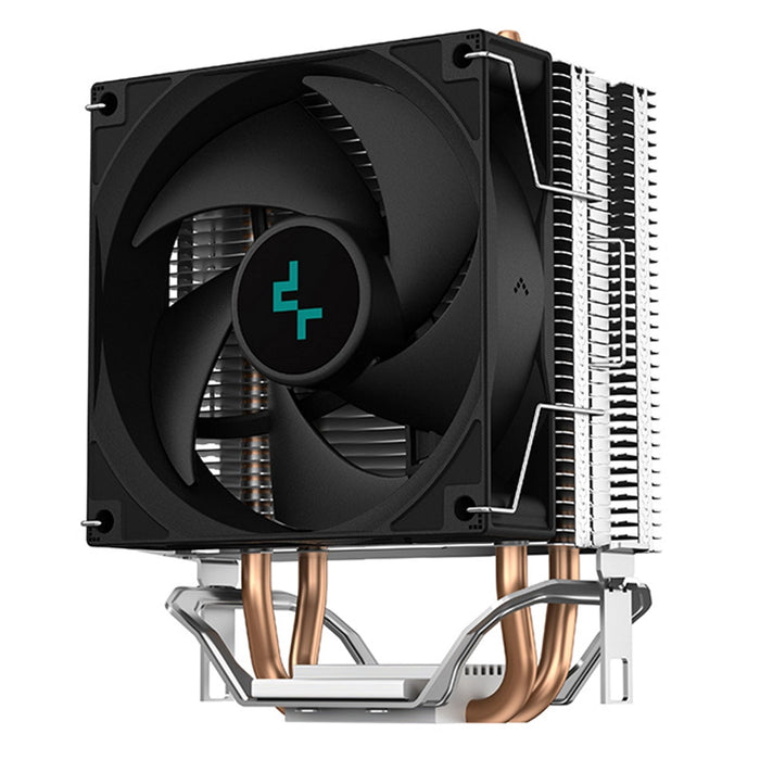 DeepCool AG200 Fan CPU Cooler, Universal Socket, Efficient 92mm PWM Cooling Black Fan, 3050RPM, 2 Heat Pipes, 100W Heat Dissipation Power, Unique Matrix Fin Design, Intel LGA 1700 Bracket Included