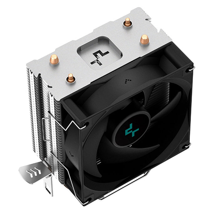 DeepCool AG200 Fan CPU Cooler, Universal Socket, Efficient 92mm PWM Cooling Black Fan, 3050RPM, 2 Heat Pipes, 100W Heat Dissipation Power, Unique Matrix Fin Design, Intel LGA 1700 Bracket Included