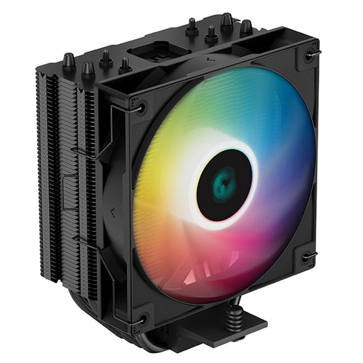 DeepCool AG400 BK ARGB Fan CPU Cooler, Universal Socket, High Efficiency 120mm PWM Addressable RGB Fan, 2000RPM, 4 Heat Pipes, 220W Heat Dissipation Power, Unique Matrix Fin Design, Intel LGA 1700 Bracket Included-Fans-Gigante Computers