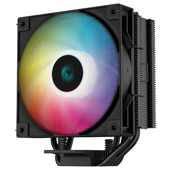 DeepCool AG400 Black ARGB V2 CPU Air Cooler, 120mm PWM Fan, 4 Direct Touch Heat Pipes, Addressable RGB, LGA1851/1700/1200, AM5/AM4 Compatible, High-Performance Single Tower Cooler-Fans-Gigante Computers