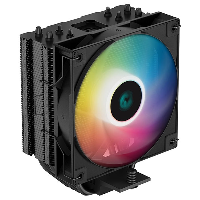 DeepCool AG400 Black ARGB V2 CPU Air Cooler, 120mm PWM Fan, 4 Direct Touch Heat Pipes, Addressable RGB, LGA1851/1700/1200, AM5/AM4 Compatible, High-Performance Single Tower Cooler-Fans-Gigante Computers
