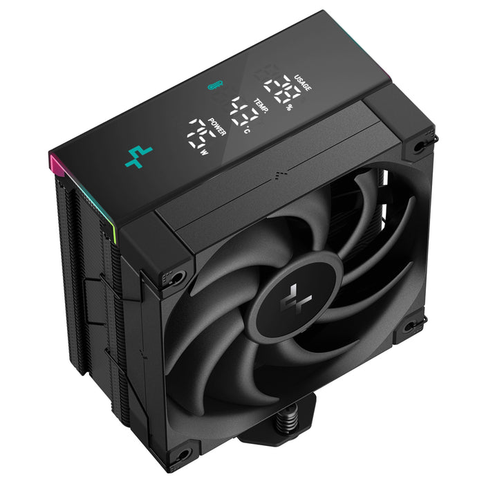 DeepCool AK400 Digital Pro CPU Air Cooler, ARGB Fan & Digital Display, 120mm PWM Fan, 4 Copper Heatpipes, Quiet Operation, Intel & AMD Compatible Black-Fans-Gigante Computers