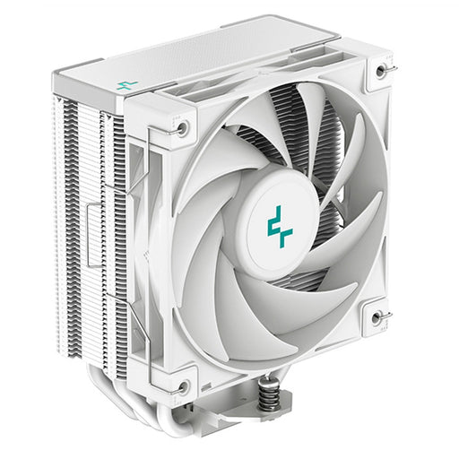 DeepCool AK400 WH Fan CPU Cooler, Universal Socket, High Performance 120mm Silent Hydro Bearing PWM Black Fan, 1850RPM, 4 Heat Pipes, Unique Matrix Fin Design, White Version, Intel LGA 1700 Bracket Included-Fans-Gigante Computers