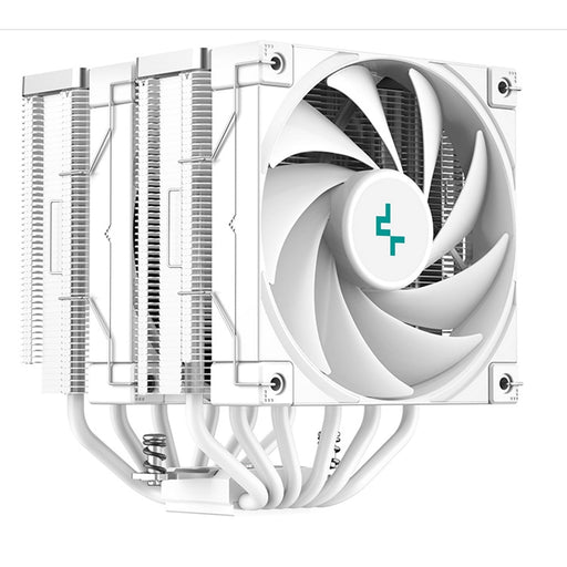 DeepCool AK620 WH Fan CPU Cooler, Universal Socket, Dual Powerful 120mm FDB PWM White Fans, 1850RPM, 6 Heat Pipes, 260W Heat Dissipation Power, Unique Matrix Fin Design, White Edition, Intel LGA 1700 Bracket Included-Fans-Gigante Computers