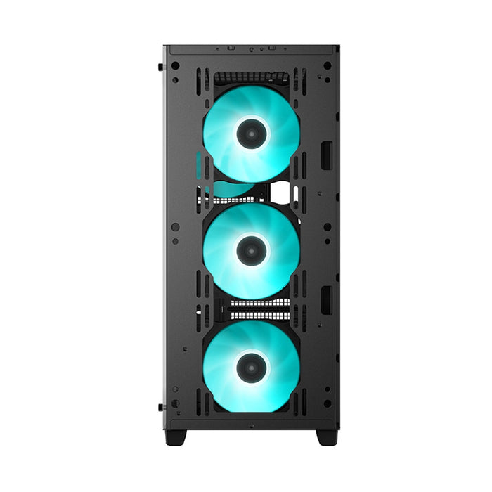 DeepCool CC560 Case, Gaming, Black, Mid Tower, 1 x USB 3.0 / 1 x USB 2.0, Tempered Glass Side Window Panel, DeepCool Blue LED Fans, ATX, Micro ATX, Mini-ITX-Cases-Gigante Computers