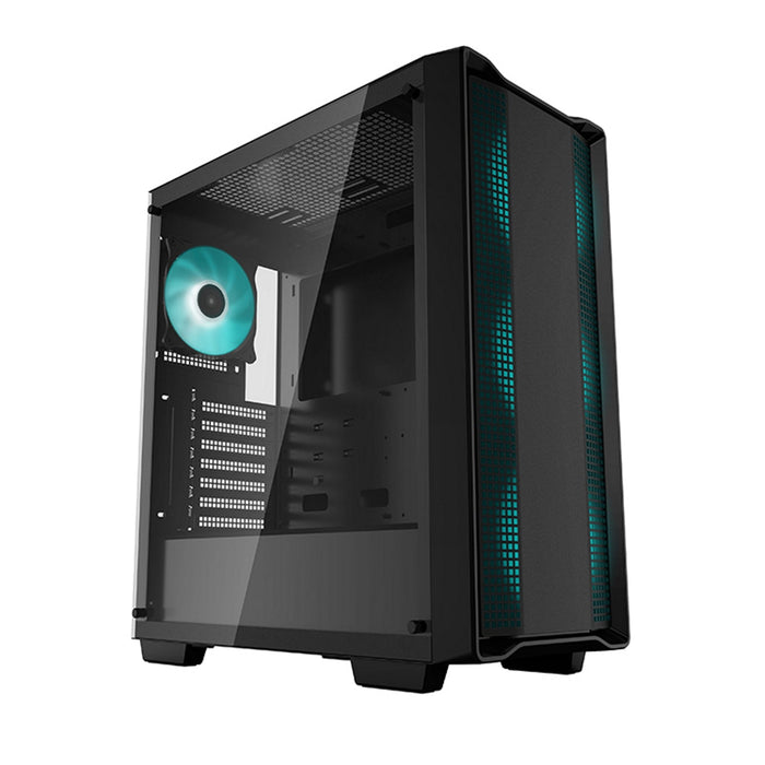 DeepCool CC560 Case, Gaming, Black, Mid Tower, 1 x USB 3.0 / 1 x USB 2.0, Tempered Glass Side Window Panel, DeepCool Blue LED Fans, ATX, Micro ATX, Mini-ITX-Cases-Gigante Computers