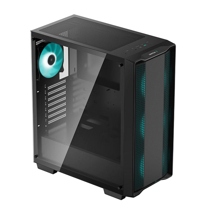 DeepCool CC560 Case, Gaming, Black, Mid Tower, 1 x USB 3.0 / 1 x USB 2.0, Tempered Glass Side Window Panel, DeepCool Blue LED Fans, ATX, Micro ATX, Mini-ITX-Cases-Gigante Computers