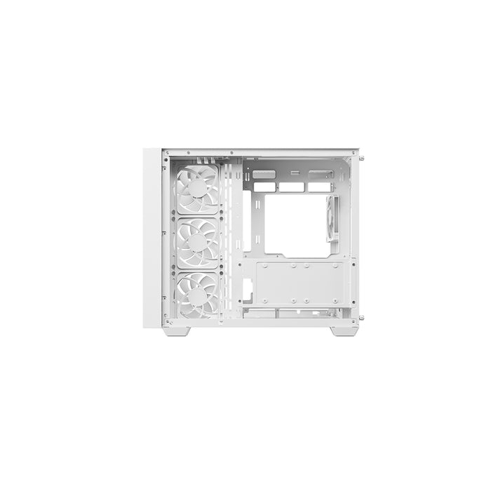 DeepCool CG530U 4F WH Case,White, Mid- Tower, 2x USB 3.0, Tempered Glass Side Window Panel, ITX/Micro ATX/ATX-Cases-Gigante Computers