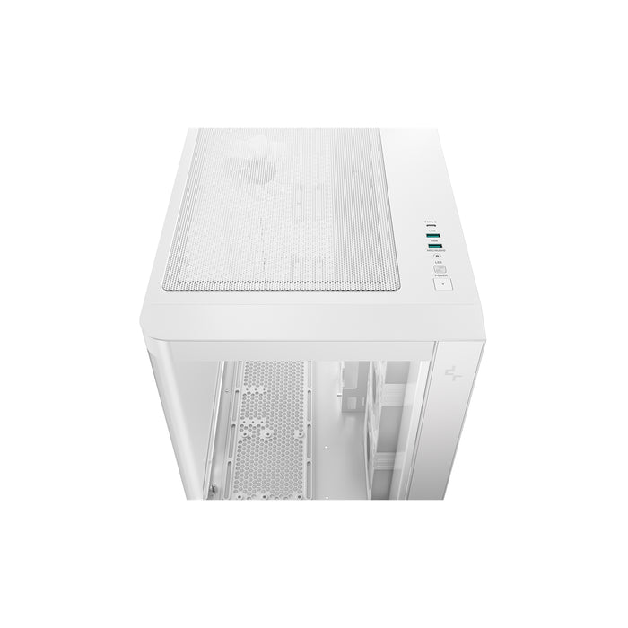 DeepCool CG530U 4F WH Case,White, Mid- Tower, 2x USB 3.0, Tempered Glass Side Window Panel, ITX/Micro ATX/ATX-Cases-Gigante Computers