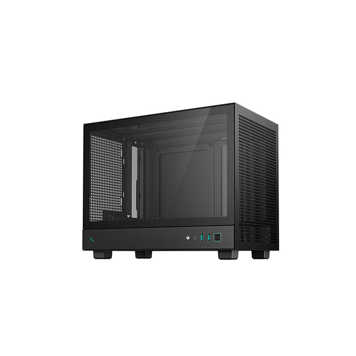 DeepCool CH160 Ultra-Portable Gaming Case Black Micro Tower with Tempered Glass Side Window Panel, Advanced Cooling, USB 3.0/USB-C Ports, Pre-Installed Fans, Mini-ITX-Cases-Gigante Computers