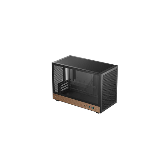 DeepCool CH260 Micro-ATX Mini Tower PC Gaming Case, Wood, Tempered Glass Side Panel USB Type-C High Airflow Supports ATX PSU & RTX GPUs Black-Cases-Gigante Computers