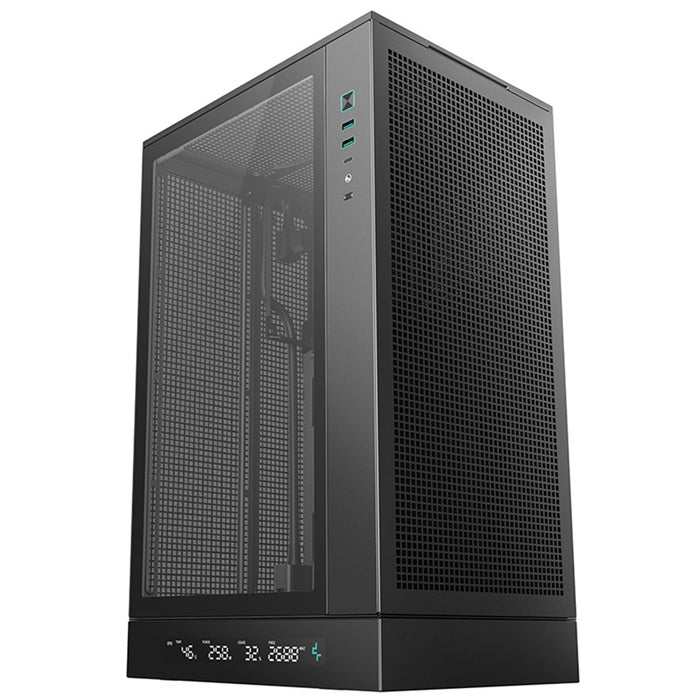 DeepCool CH270 Digital Micro-ATX Case, Mini-Tower PC Case with Tempered Glass Side Panel, USB-C Port, High Airflow Support for 360mm Radiator, ATX PSU, Black-Cases-Gigante Computers