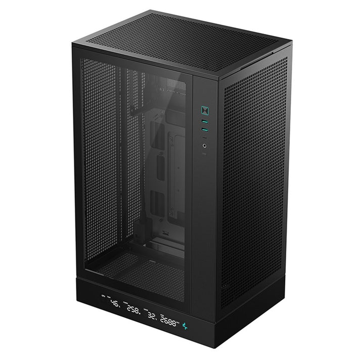 DeepCool CH270 Digital Micro-ATX Case, Mini-Tower PC Case with Tempered Glass Side Panel, USB-C Port, High Airflow Support for 360mm Radiator, ATX PSU, Black-Cases-Gigante Computers