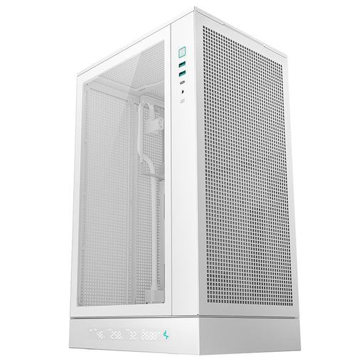 DeepCool CH270 Digital Micro-ATX Case, Mini-Tower PC Case with Tempered Glass Side Panel, USB-C Port, High Airflow Support for 360mm Radiator, ATX PSU, White-Cases-Gigante Computers