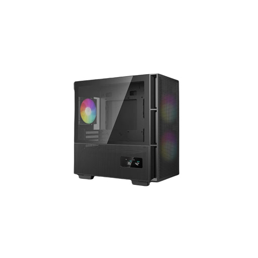 DeepCool CH360 Digital Gaming Case: Black Mid Tower with Tempered Glass Side Window Panel, Advanced Cooling, USB 3.0/USB-C Ports, Pre-Installed Fans, Micro ATX/Mini-ITX-Cases-Gigante Computers
