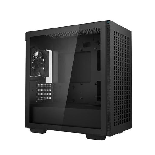 DeepCool CH370 Micro ATX Case with Tempered Glass Side Panel, 2 x USB 3.0, 4 x Expansion Slots with support for a 360mm Radiator and up to 8x 120mm Fans, Black-Cases-Gigante Computers